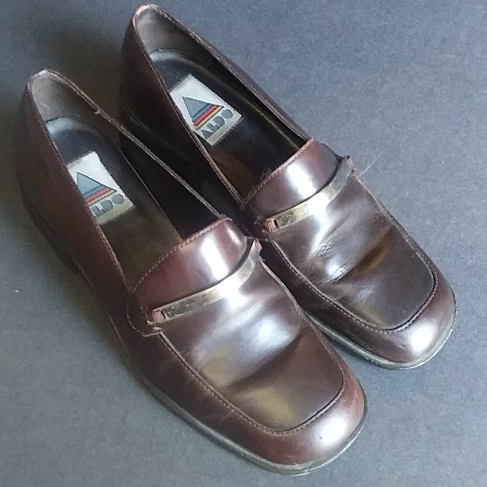 Aldo Brown Leather Loafers Size 6